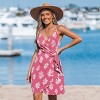 Women's Floral Print Wrap Dress with Spaghetti Straps - Cupshe - 3 of 4