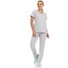 Hey Collection Women Scrubs Set 4-Way Stretch Mock Neck Top with Straight Leg Scrub Pants with Four Pockets - 4 of 4