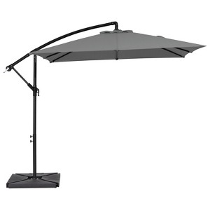 HYLEORY Beeram 96" x 96" Cantilever Umbrella with Counterweight - 1 of 4