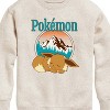 Boys' - Pokémon - Eevee Retro Ski -Youth Crew Fleece Sweatshirt Graphic Long Sleeve Fleece Sweatshirt - 2 of 4