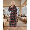 ADR Women's Long Robe, Fleece Plush Robe Woman, Cozy Regular & Plus Size Women's Bath Robe - 2 of 3