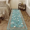Coucheta Farmhouse Washable Non Slip Vintage Botanical Area Rugs, Low Pile Stain-Resistant Carpet for Living Room & Bedroom,Multiple Sizes and Colors - 2 of 4