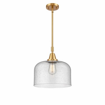 Bell - 1 Light Stem Hung Mini Pendant In Industrial Style-14.13 Inches Tall and 12 Inches Wide