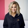 Dalix Rainbow Embroidered Fleece Cropped Hoodie Cold Fall Winter Women - 4 of 4