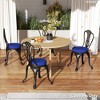 Outsunny Outdoor Chair Cushions Set of 4, Round Seat Cushions for Dining Chairs Bistro Chairs with Machine Washable Cover, 15" x 15" x 3" - 3 of 4