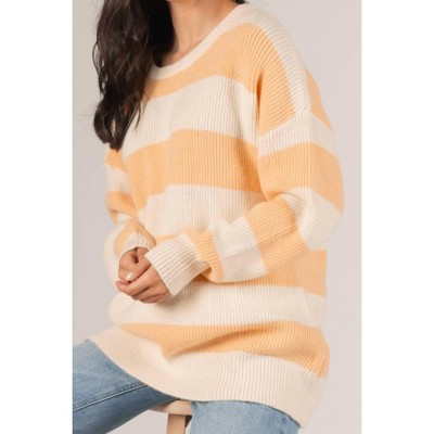 Women's Colorblock Stripe Oversized Sweater - Before You