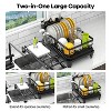 LunaLulinlk Extendable Drying Rack, Over Sink Stainless Steel Drainboard, Adjustable Multipurpose Black - 2 of 4