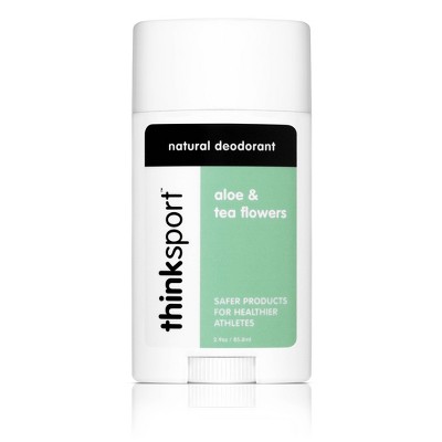 thinksport Natural, Aluminun Free, Non-Toxic Safe Deodorant - Aloe & Tea Leaves - 2.9oz