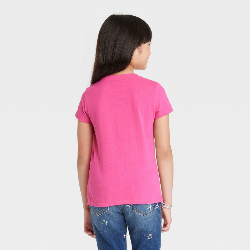 Girls' JoJo Siwa 'Happy' Short Sleeve Graphic T-Shirt - Pink, 3 of 4