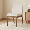 KWPZQEB Modern Dining Chairs Set of 2, Fabric Side Chair with Upholstered and Back, Modern Kitchen Chairs for Dining Room, Kitchen, Beige - 3 of 4