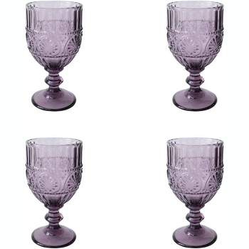 Set of 12 Vintage Glassware Beaded Drinking Glasses Set Wine Cocktail  Glasses Embossed Water Goblets…See more Set of 12 Vintage Glassware Beaded