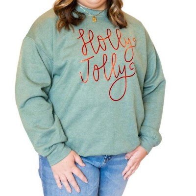 Women's Metallic Holly Jolly Sweatshirt - Dash Forward