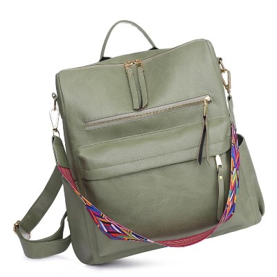 DOMETOUR PU Leather Backpack For Women Convertible Ladies Fashion Casual Large School Shoulder Bags