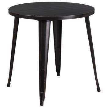 Flash Furniture Commercial Grade 30" Round Metal Indoor-Outdoor Table