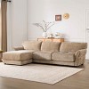 110 Inch L-Shaped Sectional Sofa Set with Ottoman, Modular Sofa with USB and Type-C Ports, Upholstered Sofa with Wood Frame-Coolbibila - 2 of 4