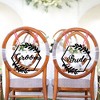 1 Pair Mr and Mrs Chair Signs Wooden Bride and Groom Signs Decoration Chair Back Hanging Pendant with Ribbon Wedding Hanging Sign for Wedding - 3 of 4