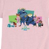Girls' - Zootopia - Nick, Judy, And Friends Fitted Short Sleeve Graphic T-Shirt - 2 of 4