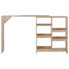 vidaXL Bar Table with Moveable Shelf Oak 54.3"x15.4"x43.3" - 3 of 4