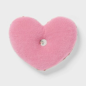 Heart Reversible Mini Decorative Pillow Pink - Pillowfort™ - 1 of 4