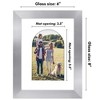 Americanflat 6" x 8" Picture Frame with Mat - Arch, Oval & Wavy Designs - Stylish Decor for Living Rooms, Dorms, Offices & More - 2 of 4