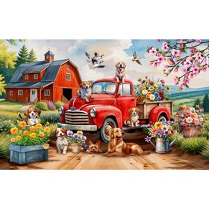 Briarwood Lane Spring Doormat 30x18 Indoor Outdoor Farm Pups For Spring Doormat - 1 of 4