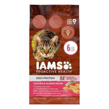 IAMS Proactive Health High Protein Chicken & Salmon Recipe Adult Premium Dry Cat Food - 6lbs