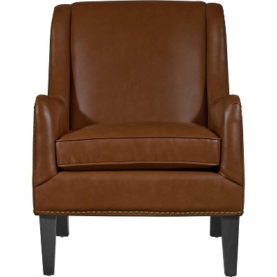 24" Amelie Mid-Century Modern Armchair Brown - Finch