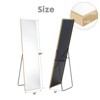 FONTOI Rectangle Floor Standing Mirror, 16''*59'' Wall Mirror with Stand for Bedroom Living Room Cloakroom Entryway, Gold, 16"*59"*11" - 3 of 4
