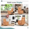 MAYEERTY Swivel Recliner Chair, Glider Single Chair for Living Room with Extra Large Footrest, High Back, Upholstered Deep Seat - 2 of 4