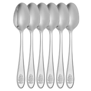 Spode Christmas Tree Dessert Spoons, Set of 6,18/10 Stainless Steel, 7.3" - 1 of 4