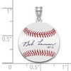 Black Bow Jewelry Sterling Silver Bob Lemon Signature SM Enamel Baseball Pendant - 4 of 4