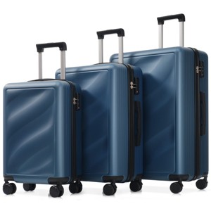 FURNIinspire Bag And Luggage Sets Travel Luggage Set Suitcase Set, 3 Piece Hard Shell Suitcases, Lightweight Suitcase, Blue, 11.4"*20.1"*29.1" - 1 of 4