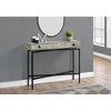 Monarch Specialties Accent Table Console Entryway Narrow Sofa Storage Drawer Living Room Bedroom Grey Laminate Black Metal Contemporary Modern - 2 of 4