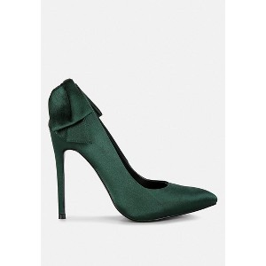 Hornet High Heeled Satin Pump Sandals - 1 of 4