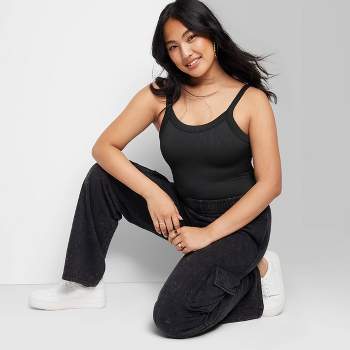 Women's Ribbed Bodysuit - A New Day™ Black Xs : Target