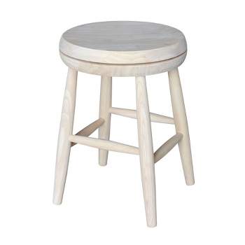 Jonathan Swivel Scooped Seat 18" Stool - Unfinished - International Concepts