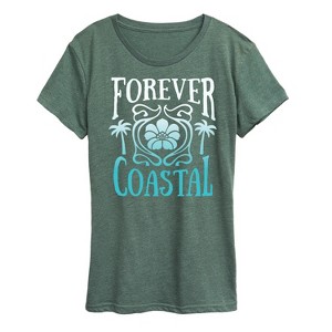 Women's - Instant Message - Forever Coastal Short Sleeve Graphic T-Shirt - 1 of 4