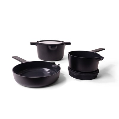 Alva Cookware Neat 5 Piece Ceramic Nonstick Cookware Set All in One Space Saving Non-Toxic Cookware