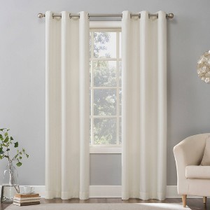 Sora Casual Textured Light Filtering Grommet Top Curtain Panel - No. 918 - 1 of 4