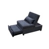 NicBex Couches for Living Room Convertible Single Sleeper Sofa Bed Fabric Folding Sofa Couch with Adjustable Backrest, Dark Gray - 2 of 4