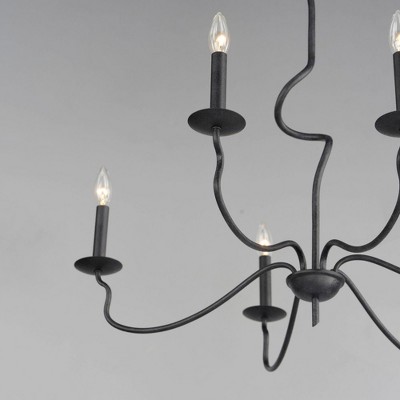Padrona Black Oxide 6-Light Iron Candle Chandelier