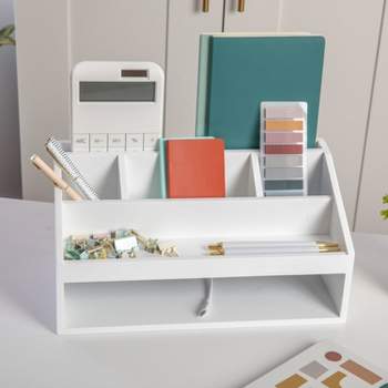 Idesign Eco Office Ceramic Desktop Set White : Target