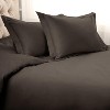 Premium Cotton 1000 Thread Count Solid 3 Piece Duvet Cover Set with Pillow Shams by Blue Nile Mills - 2 of 4