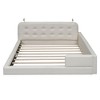NicBex Queen Upholstered Bed Frame with Diamond Tufted Headboard,Platform Bed Frame with 2 Reading Lights,No Box Spring Needed,Easy Assembly - 3 of 4