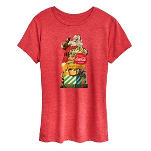 Women's - Coca-Cola - Vintage Santa Gift For Thirst Short Sleeve Graphic T-Shirt - 1 of 4