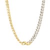 Mixed Metal Chain Link Rhodium and 18k Gold Plated Necklace - Ettika - 3 of 3