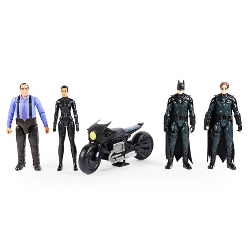 DC Comics - Coffret Moto Batcycle et 2 Figurine 10 cm - Flash et Batman -  Dès 4 ans