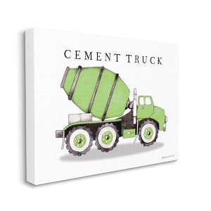 Stupell Industries Green Cement Truck Mixer Classic Construction Vehicle - 1 of 4