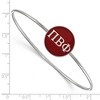 Black Bow Jewelry Sterling Silver Pi Beta Phi Greek Life Bangle Bracelet 7 Inch - 2 of 3