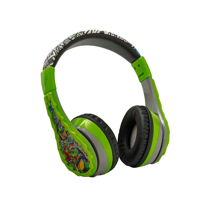 eKids Teenage Mutant Ninja Turtles Bluetooth Headphones for Kids, Over Ear Headphones with Microphone -  Green (TM-B52.FXV23MX), 1 of 5